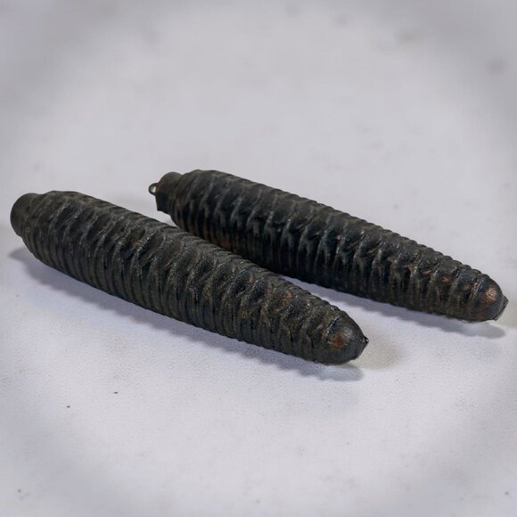 Vintage Pine Cone-Shaped Cuckoo Clock Weights - German Cuckoo Clock Parts, 15 oz - Picture 1 of 7